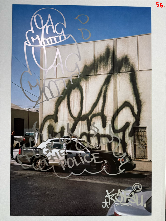Image of the KATSU Skull Cop #56 poster laid out.
