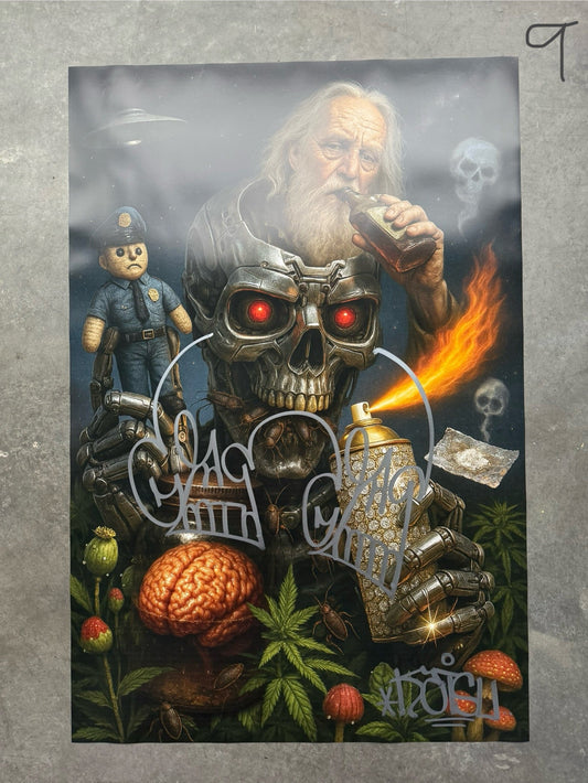 Image of the Toxic God #9 poster laid out.