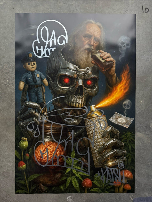 Image of the Toxic God #10 poster laid out.