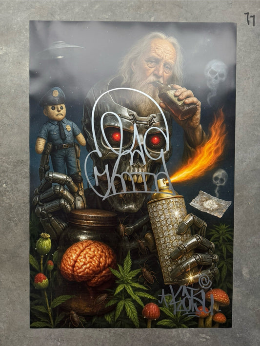 Image of the Toxic God #11 poster laid out.