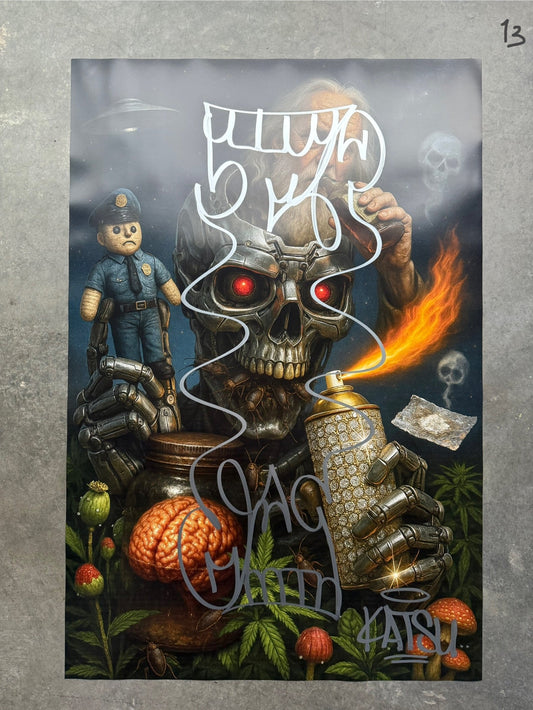 Image of the Toxic God #13 poster laid out.