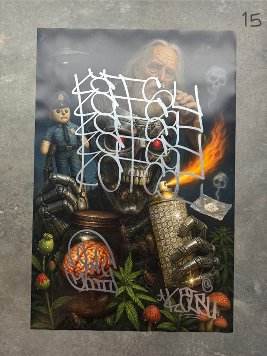 Image of the Toxic God #15 poster laid out.