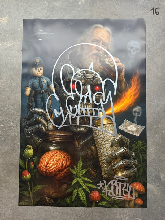 Image of the Toxic God #16 poster laid out.