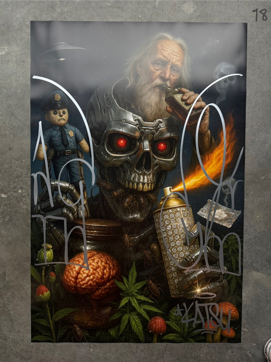 Image of the Toxic God #18 poster laid out.
