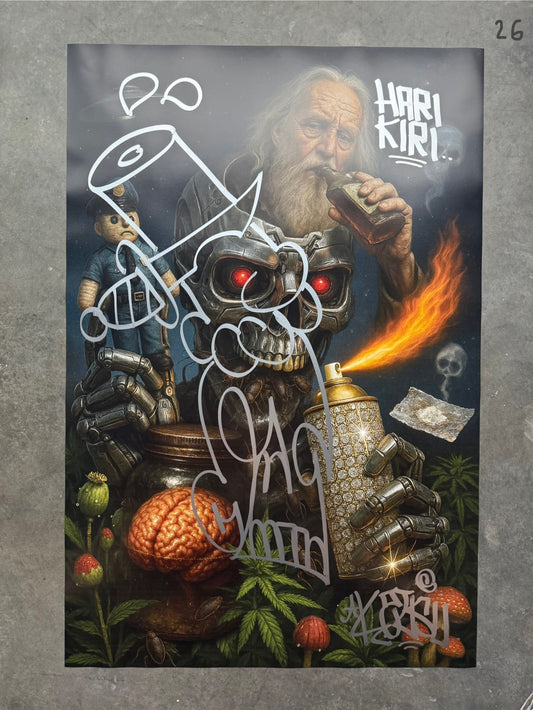 Image of the Toxic God #26 poster laid out.