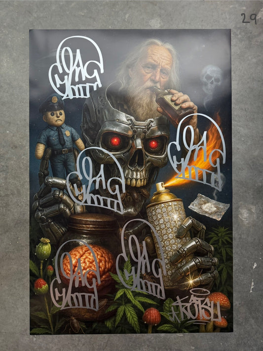 Image of the Toxic God #29 poster laid out.