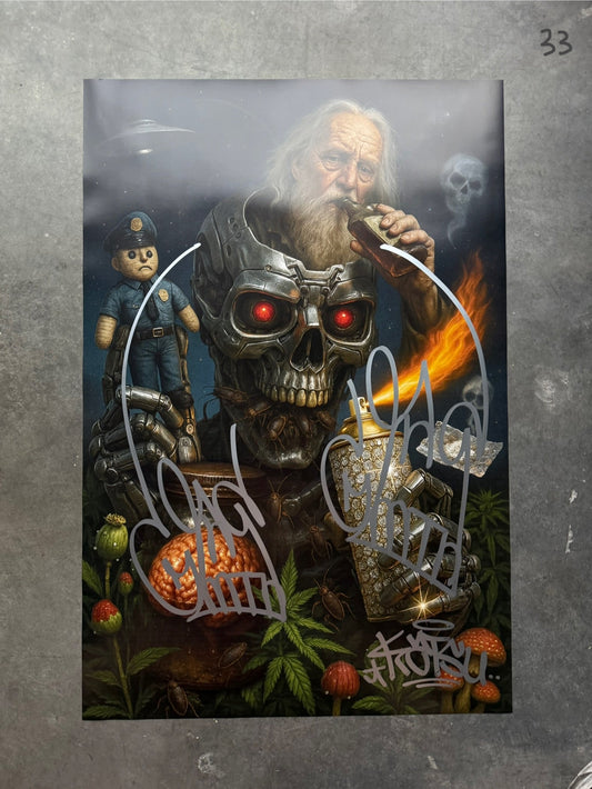 Image of the Toxic God #33 poster laid out.