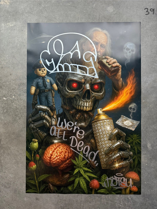 Image of the Toxic God #39 poster laid out.