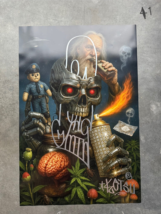 Image of the Toxic God #41 poster laid out.