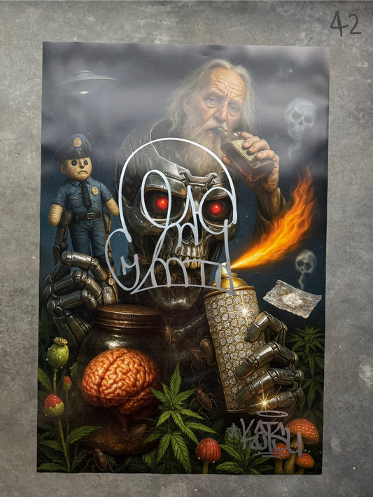 Image of the Toxic God #42 poster laid out.