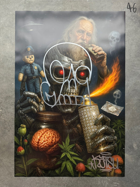 Image of the Toxic God #46 poster laid out.