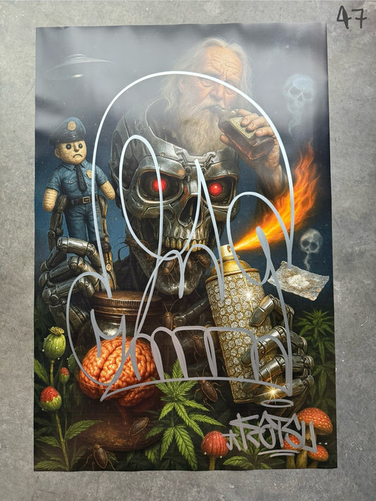 Image of the Toxic God #47 poster laid out.