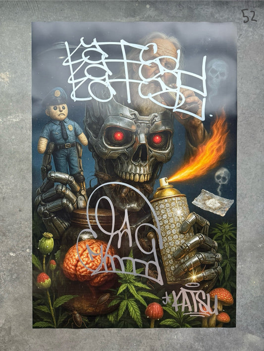 Image of the Toxic God #52 poster laid out.