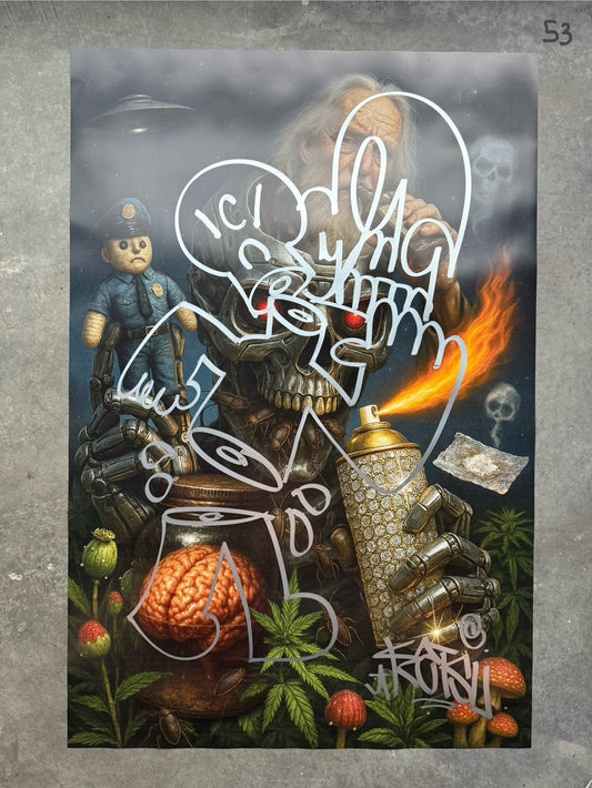 Image of the Toxic God #53 poster laid out.