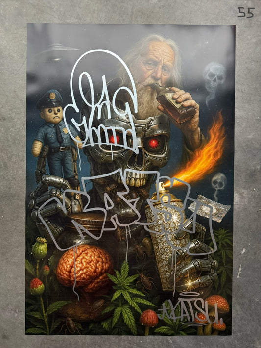 Image of the Toxic God #55 poster laid out.