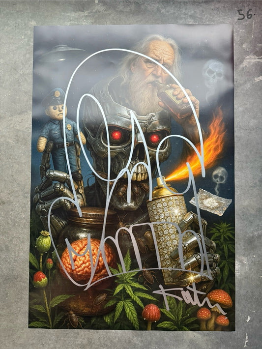Image of the Toxic God #56 poster laid out.