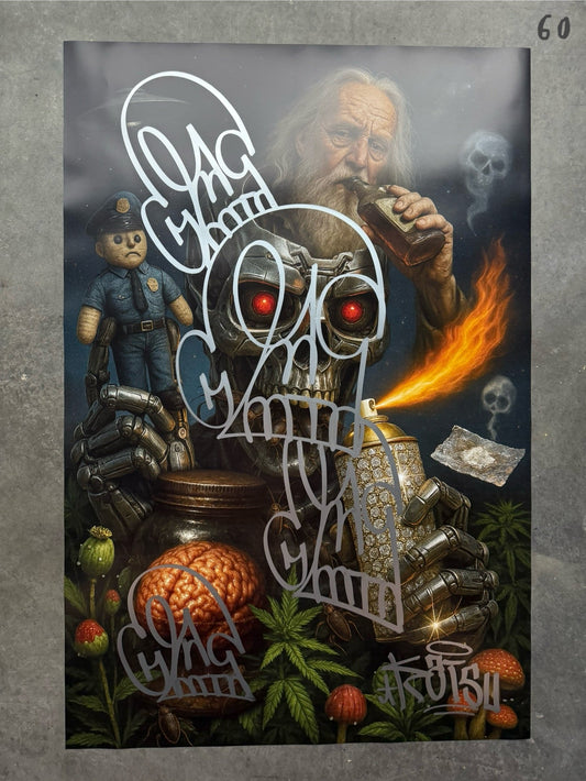Image of the Toxic God #60 poster laid out.