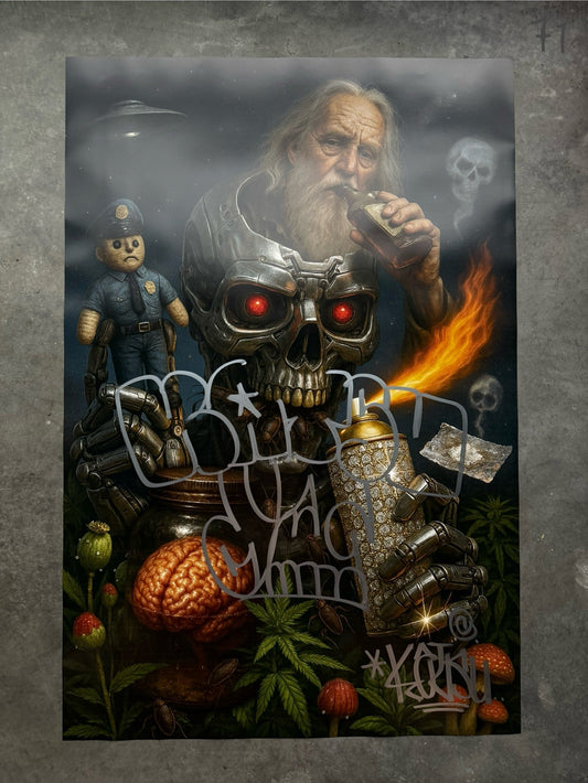 Image of the Toxic God #71 poster laid out.