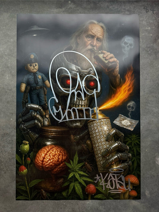 Image of the Toxic God #84 poster laid out.