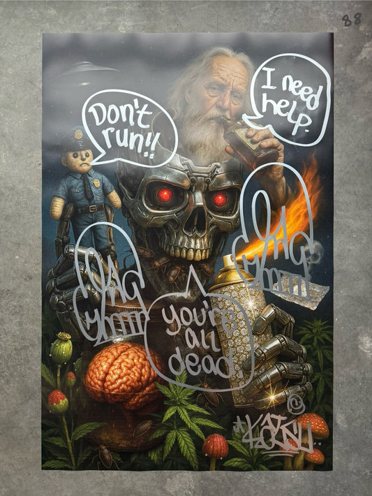 Image of the Toxic God #88 poster laid out.