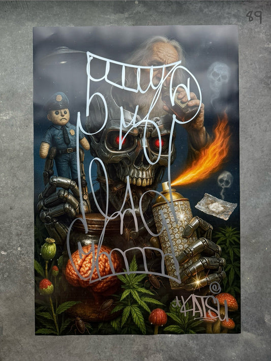 Image of the Toxic God #89 poster laid out.