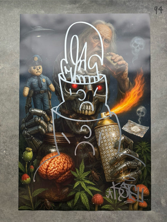 Image of the Toxic God #94 poster laid out.