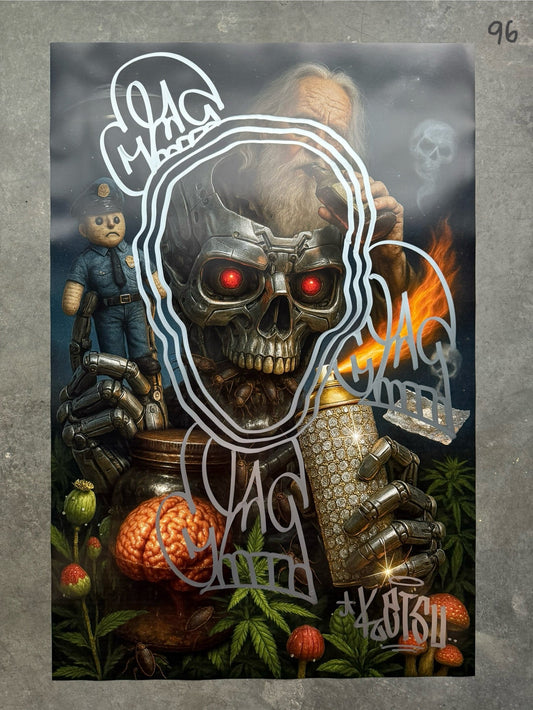 Image of the Toxic God #96 poster laid out.